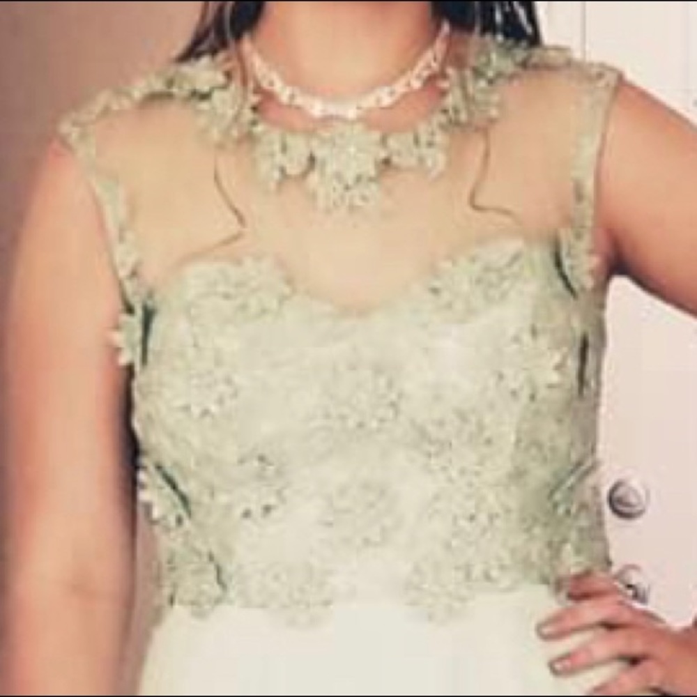 Light green formal dress